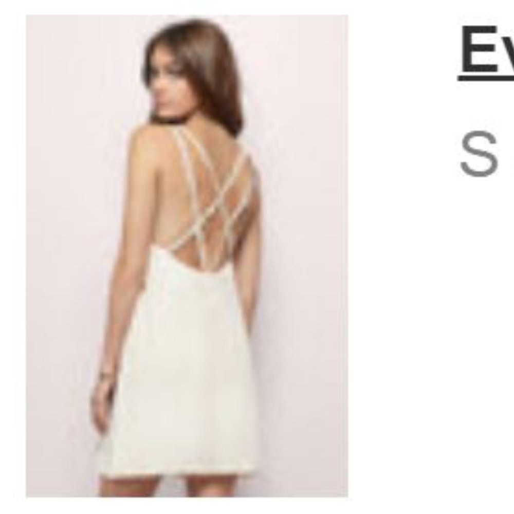 White Backless Tobi Shift Dress